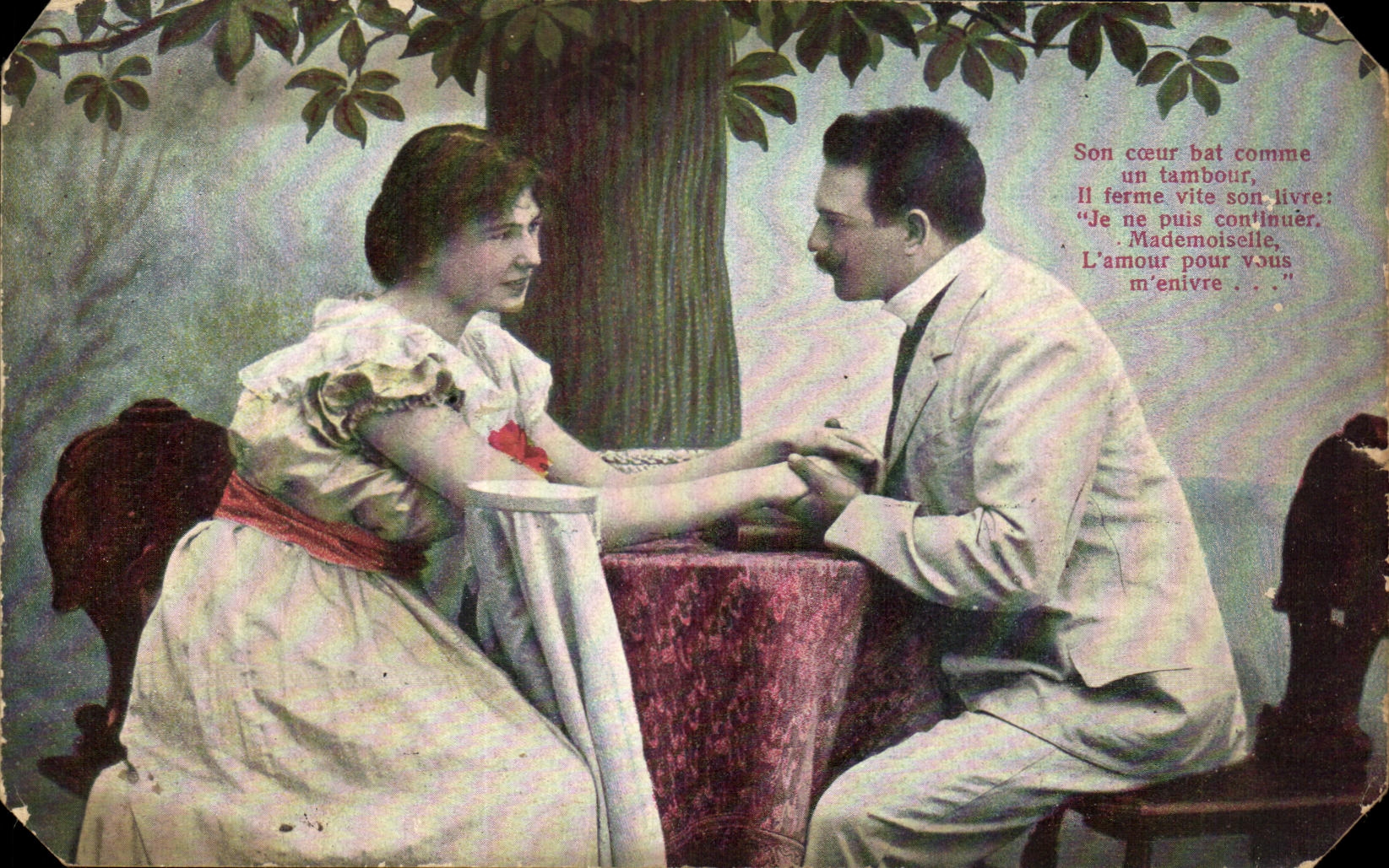 Amour sous le chêne — scène amoureuse — éditeur non identifié, série 190-