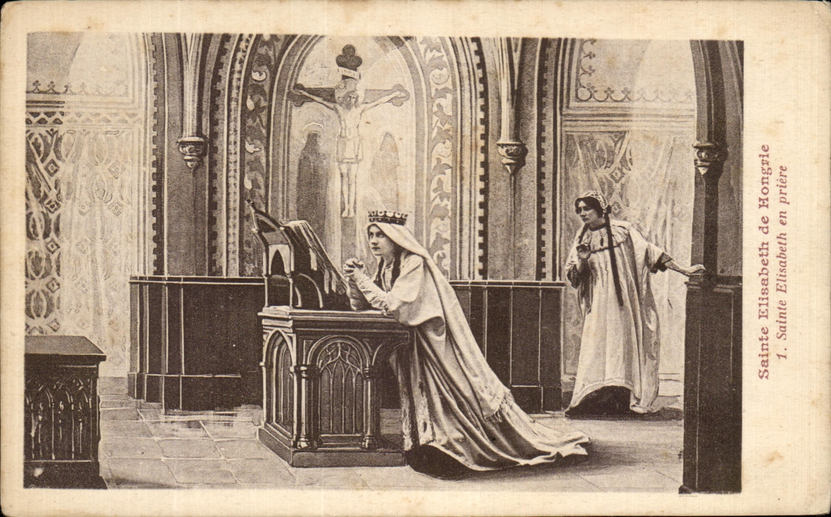 Sainte Élisabeth de Hongrie en prière — Collection Artistique de la Maison de la Bonne Presse, Paris — n° 1