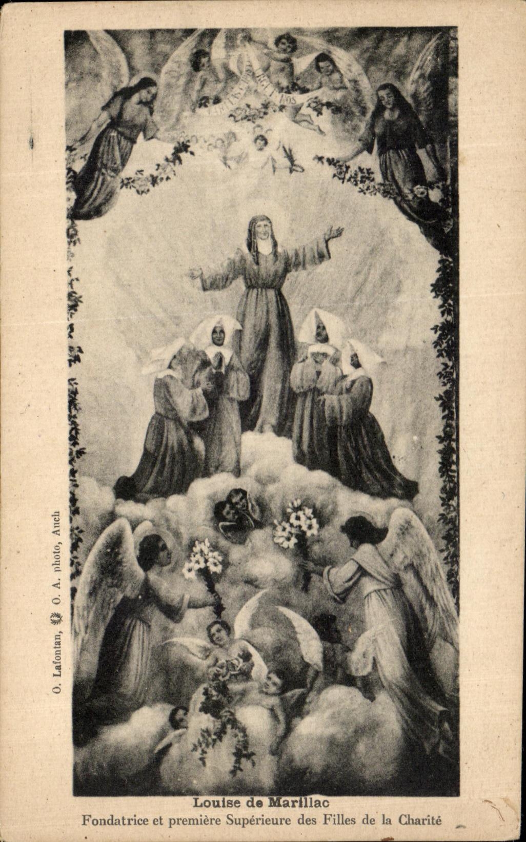 CPA Louise de Marillac Fondatrice Premiere superieure des filles de la Charite Anges