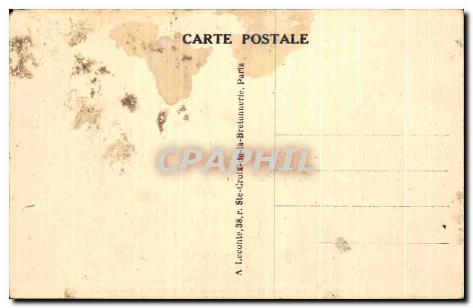 CPA Paris La Place de la Madeleine et les Grands Boulevards — Verso