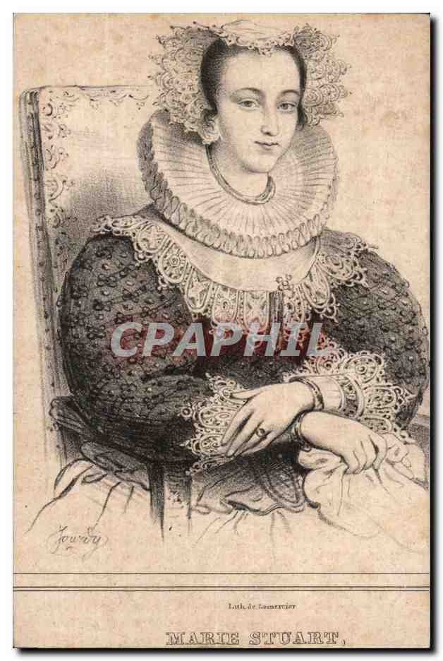 Marie Stuart — Portrait gravé — Lith. de Lommercier