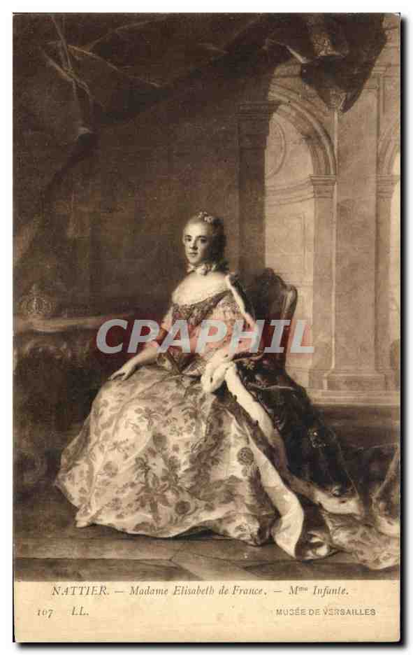 CPA Nattier Madame lisabeth de Frace mme Infante 