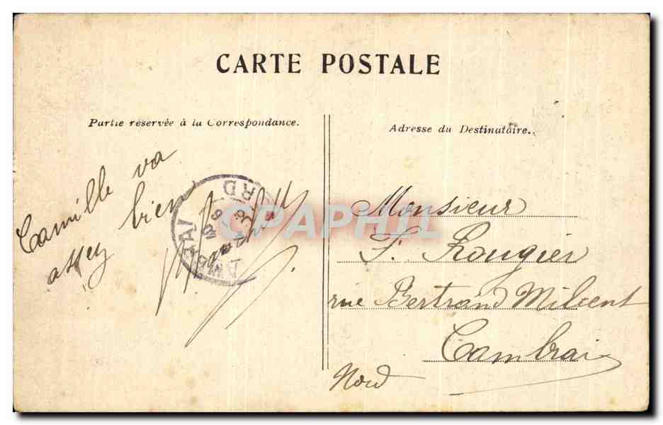CPA Paris La Place de la Concorde — Rückseite