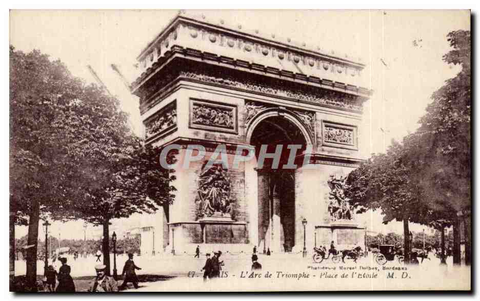 CPA Paris L'Are de Triomphe Place de l'Etole