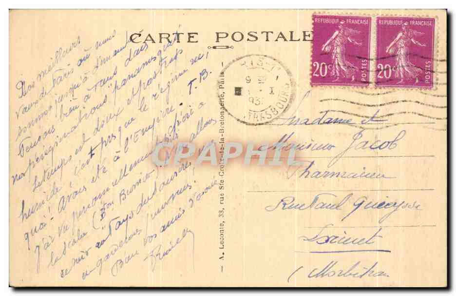 CPA Paris Bois de Boulogne  — Verso