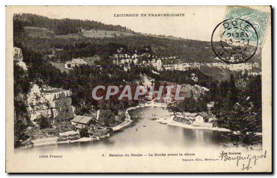 CPA Excursion En Franche Comte Bassins du Doubs Le Doubs avant la chute