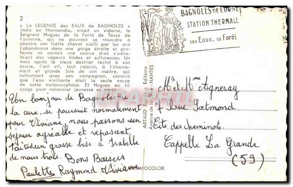 Bagnoles-de-l'Orne — Die Legende der Quellen — Verlag ARTAUD aus Nantes — Rückseite