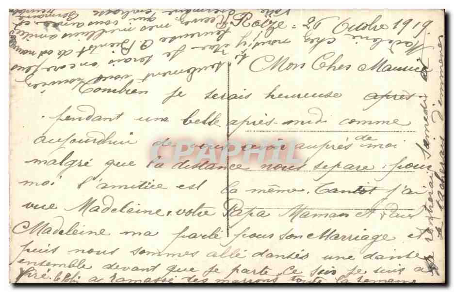 CPA Fantaisie Fleurs  — Verso