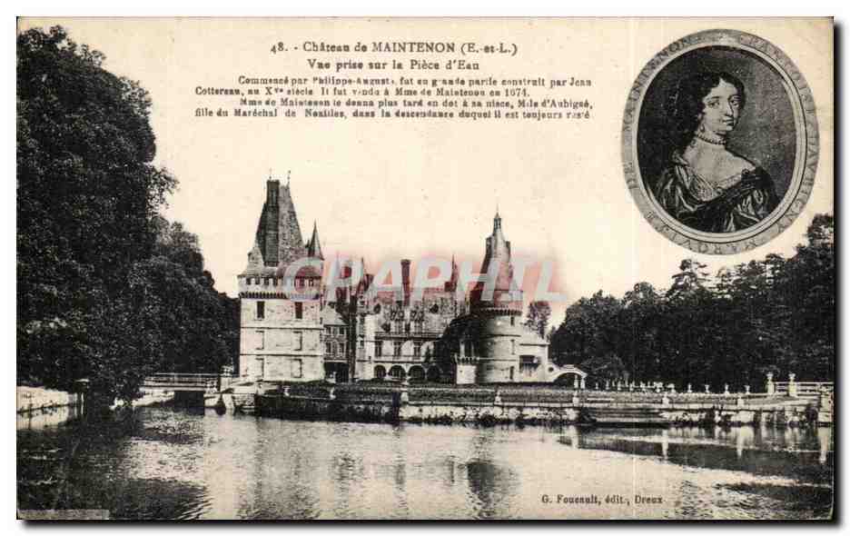 Château de Maintenon (E.-et-L.) — Vue prise sur la Pièce d'Eau — G. Foucault, édit., Dreux
