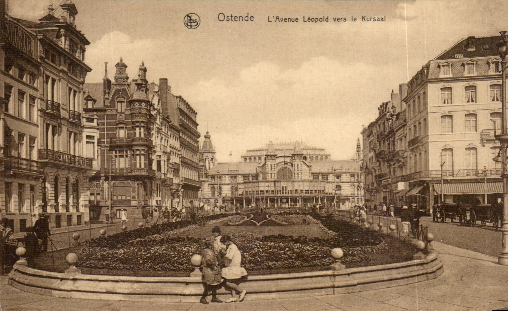 Ostende — L'Avenue Léopold vers le Kursaal — éditeur N. LFS, série 13, n° 7