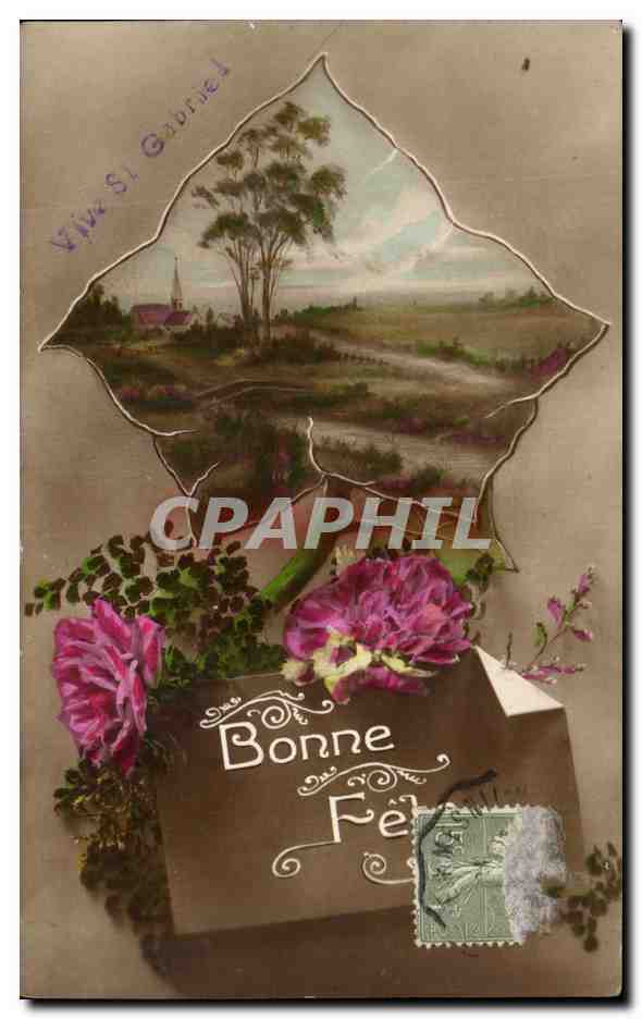 CPA Fantaisie Fleurs Bonne Fete