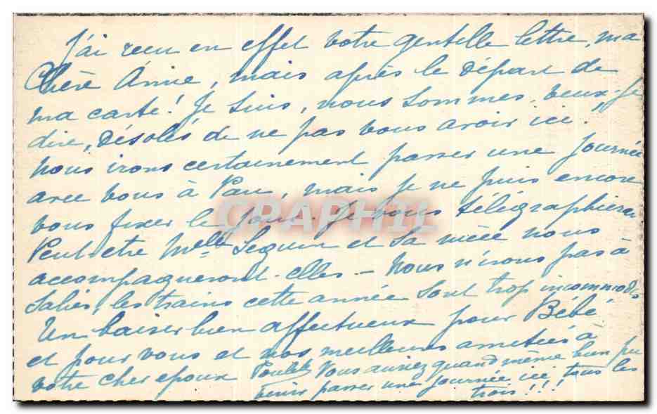 CPA Biarritz Le Rocher De La Vierge — Verso