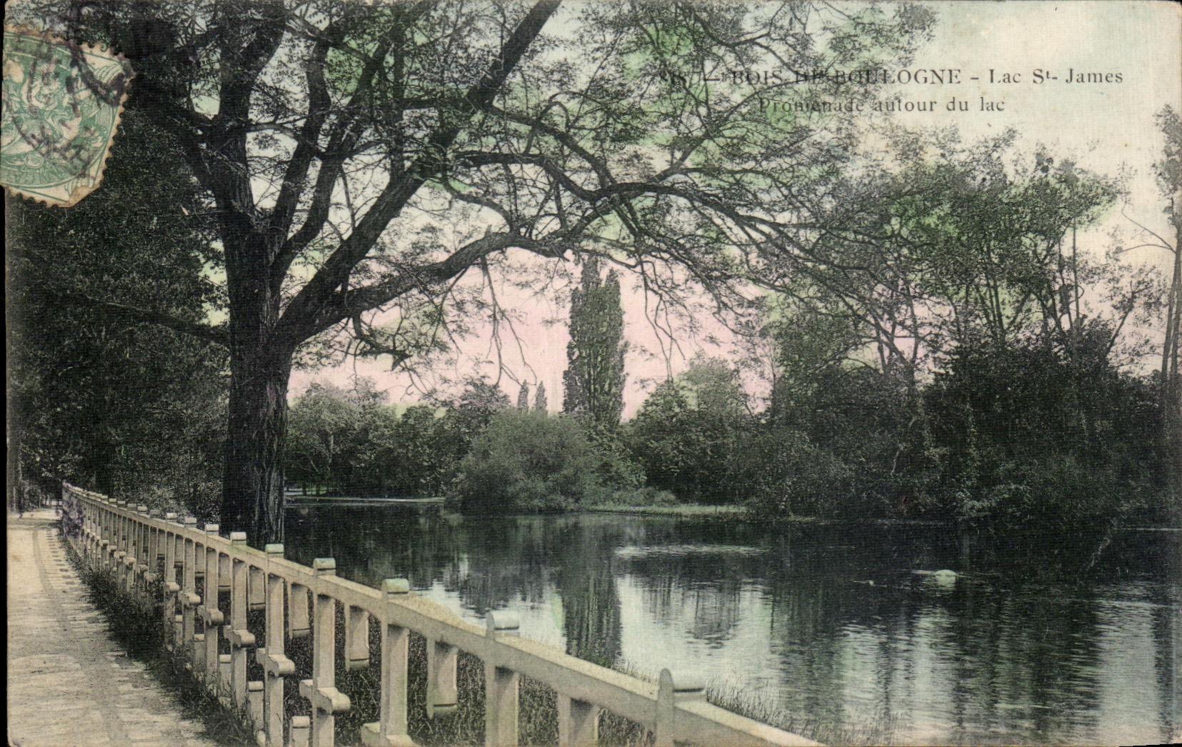 CPA Paris Bois de Boulogne Lac St James Promenade autour du lac