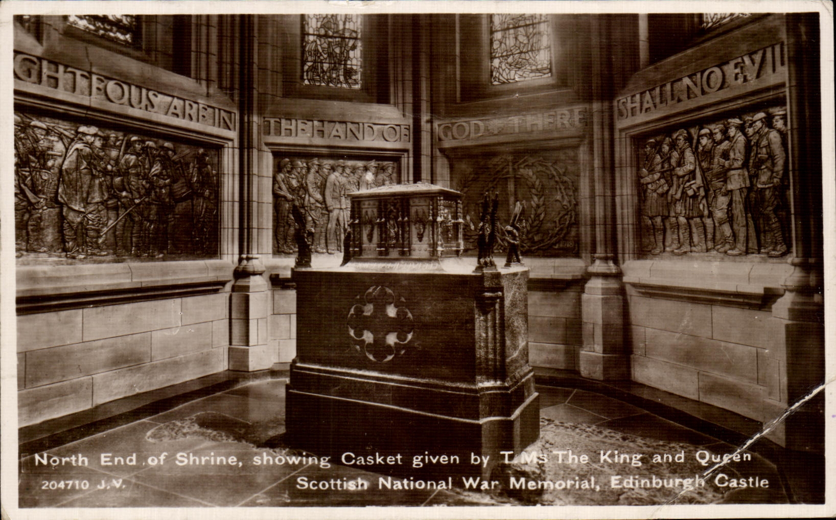 Shrine du Mémorial National écossais — Casket offert par le Roi et la Reine — Éditeur J.V. n°204710
