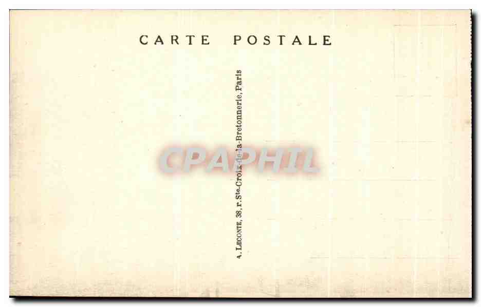 CPA Paris Place de la Concorde  — Verso