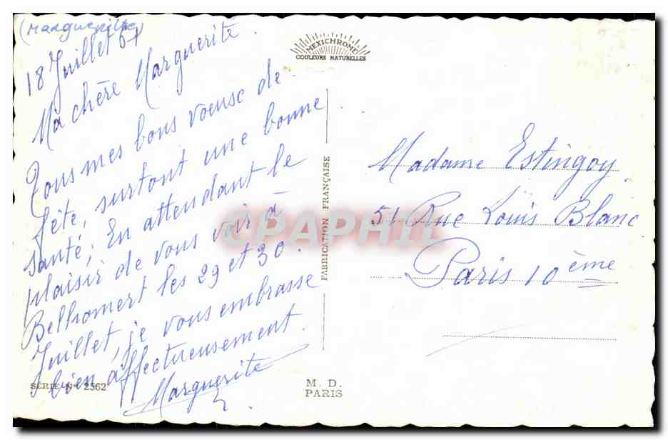 CPSM Fantaisie Fleurs  — Verso