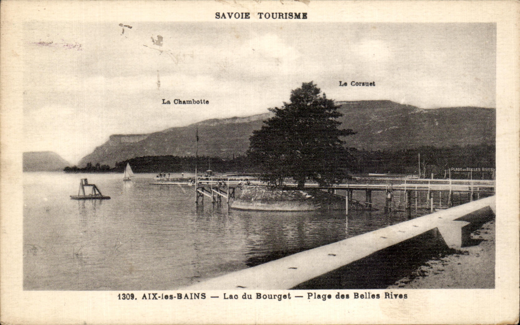 CPA Aix les Bains Lac du Bourget Plage des Belles Rives