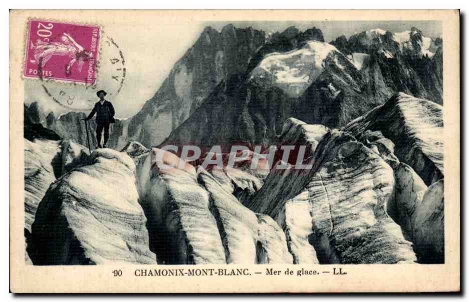 CPA Chamonix Mont Blanc Mer de glace Alpinisme