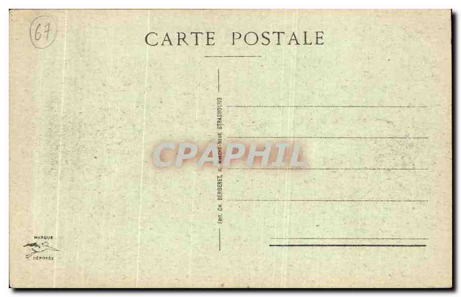 CPA Cathedrale de Strasbourg Les Fonts Baptismaux — Verso