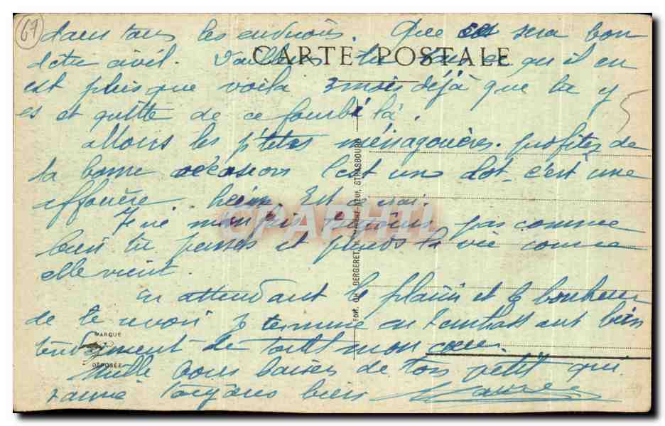CPA Strasbourg Monument Kleber — Verso
