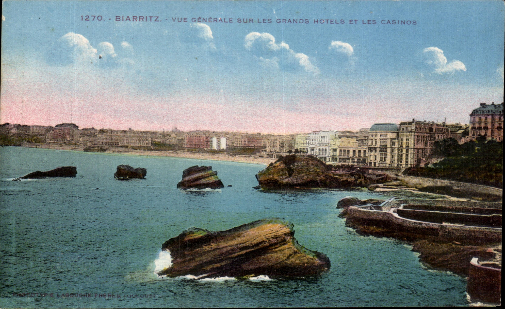 CPA Biarritz Vue Generale Sur Les Grande Hotels Et Les casinos