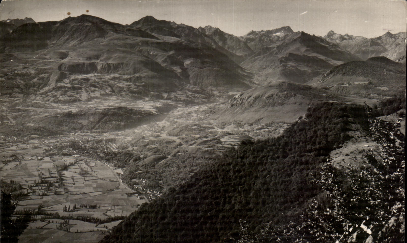 CPA Lourdes Les Sommets Pyreneens Vue Du Pibeste