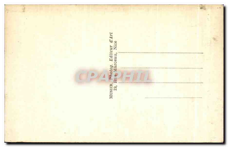 CPA Menton La Vieille Ville — Rückseite