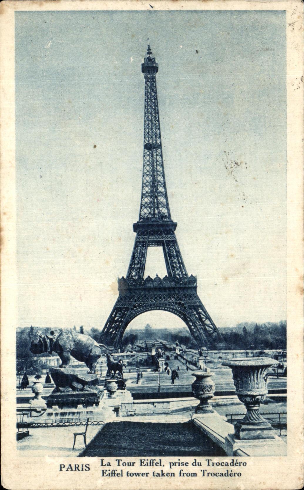 Paris — La Tour Eiffel prise du Trocadéro — Éditions Paul Dugiani