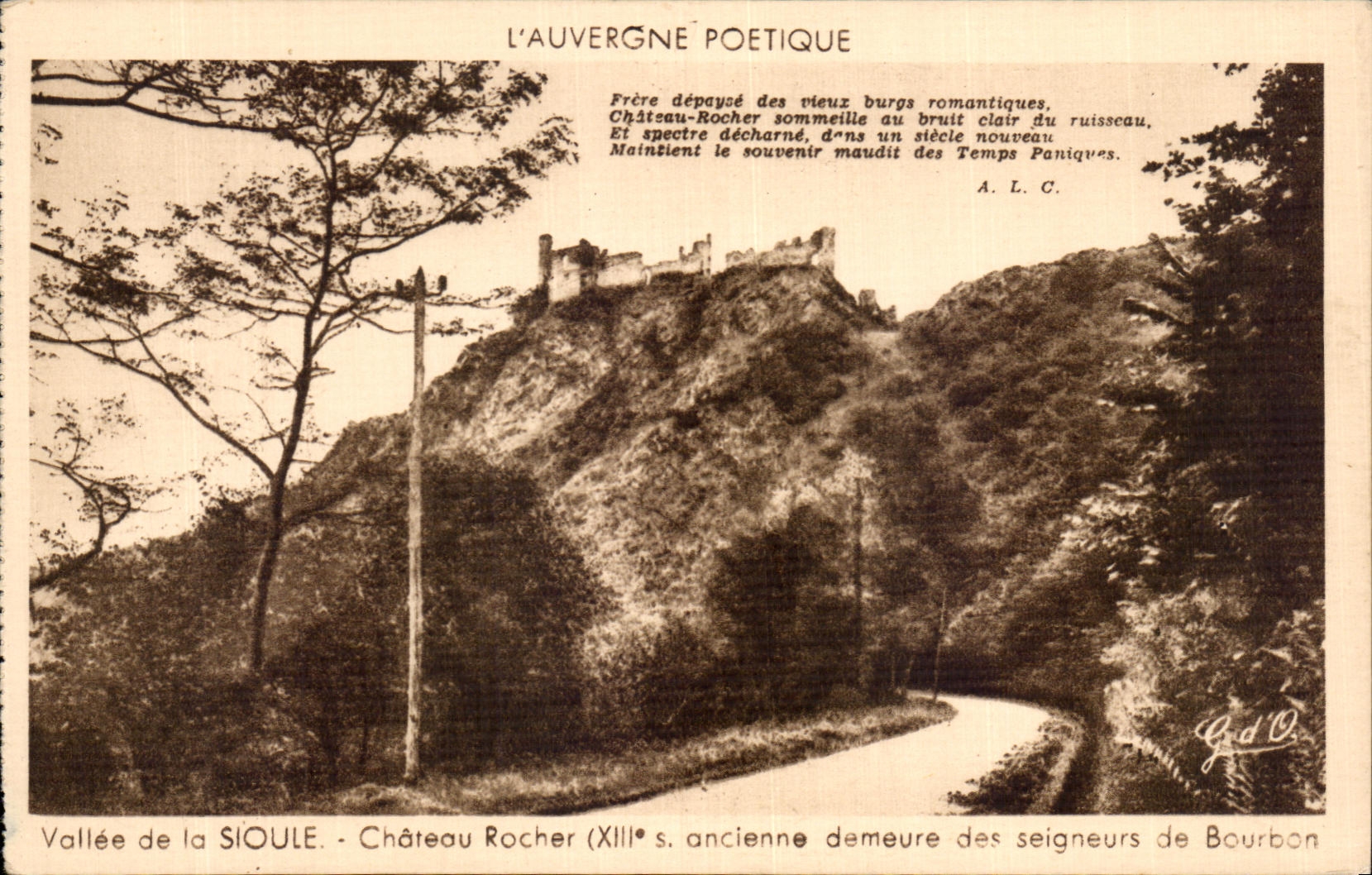 Vallée de la SIÔULE - Château Rocher (XIIIe s.) - ancienne demeure des seigneurs de Bourbon