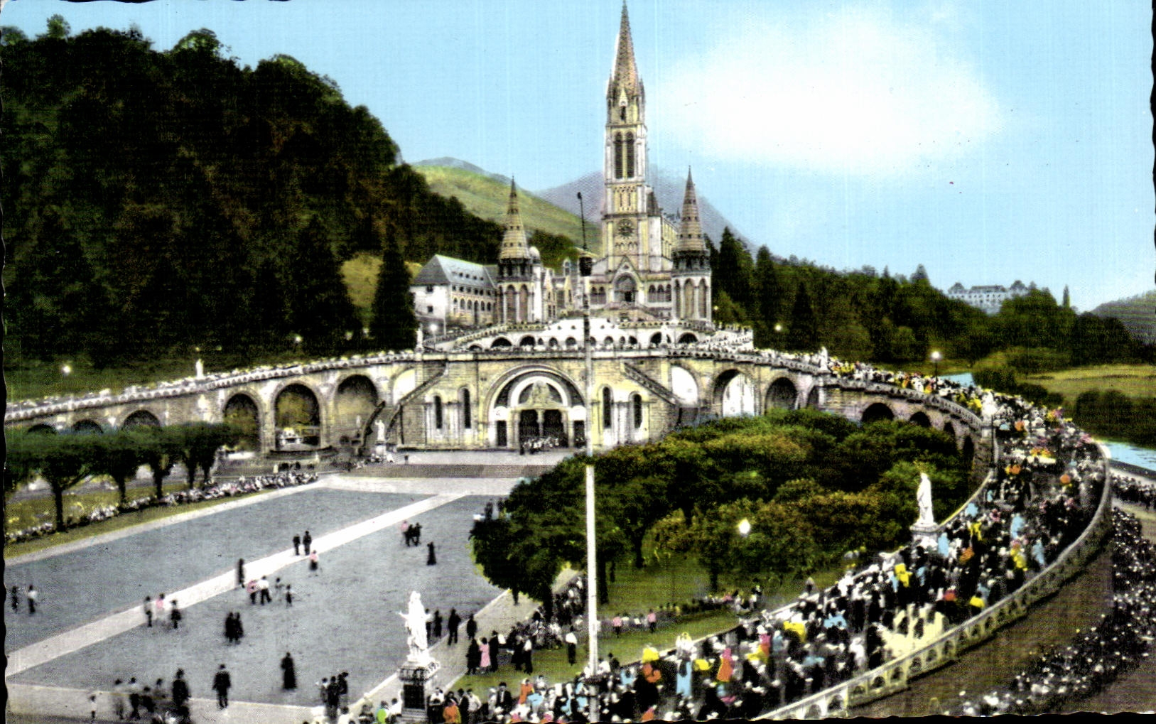 CPM Lourdes Depart De La Procession Aux Flambeaux