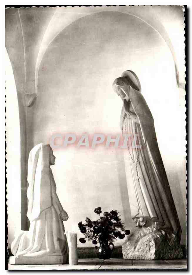 CPSM Lourdes Asile Notre Dame L'Apparition Sculpteur Serraz