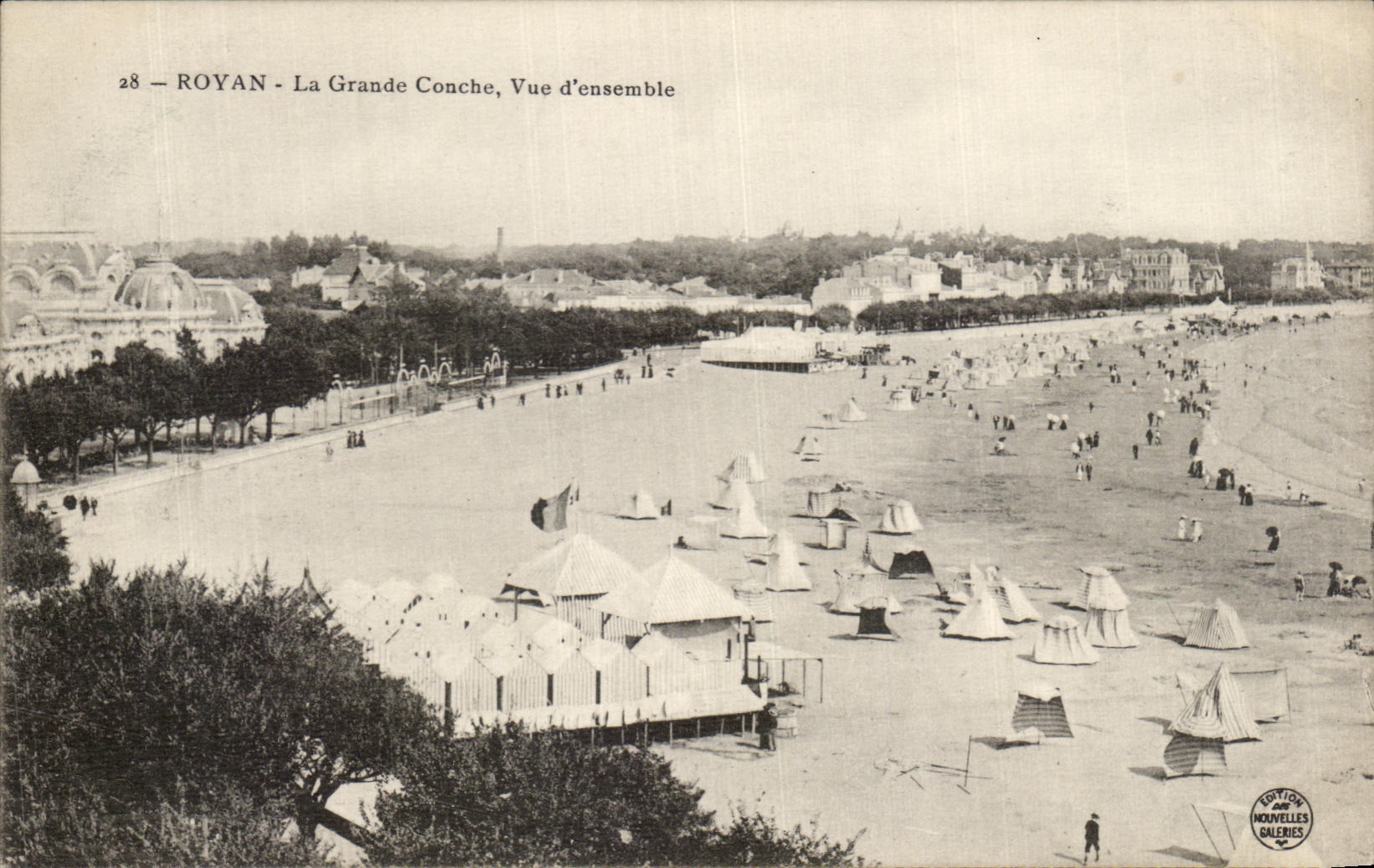 CPA Royan La Grande Conche Vue D'Ensemble