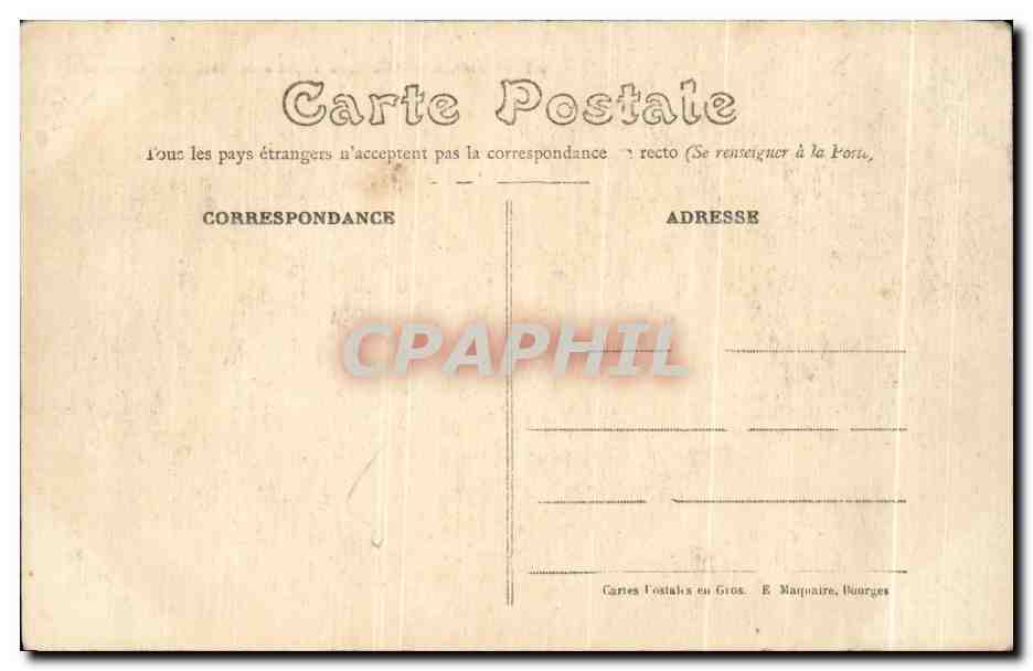 CPA Bourges Vue Centrale Prise du Palais Jacques Coeur — Rückseite