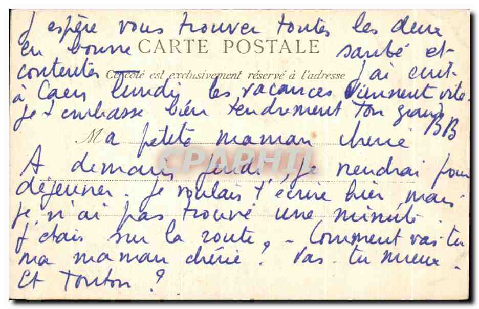 Lisieux — Manoir de la Salamandre — La Normandie — Verso