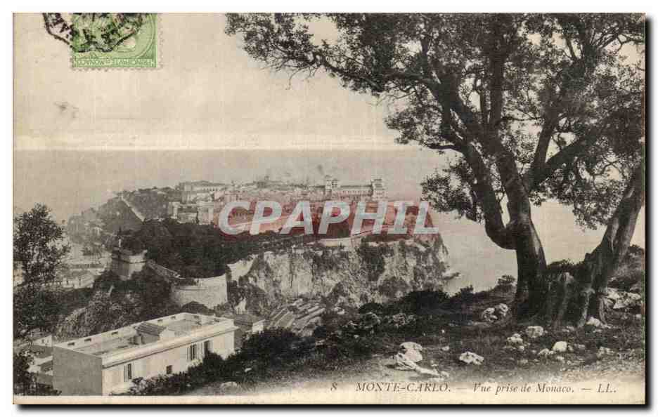 CPA Monte Carlo Vue Prise De Monaco