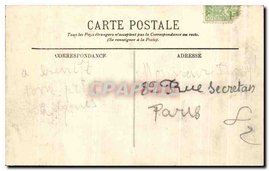 CPA Monte Carlo Vue Prise De Monaco — Rückseite