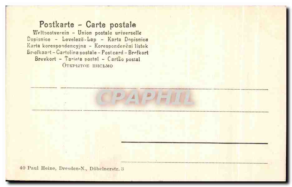 CPA Dresdner Gallerie Carle Dolci Die Heillge Cacille — Verso