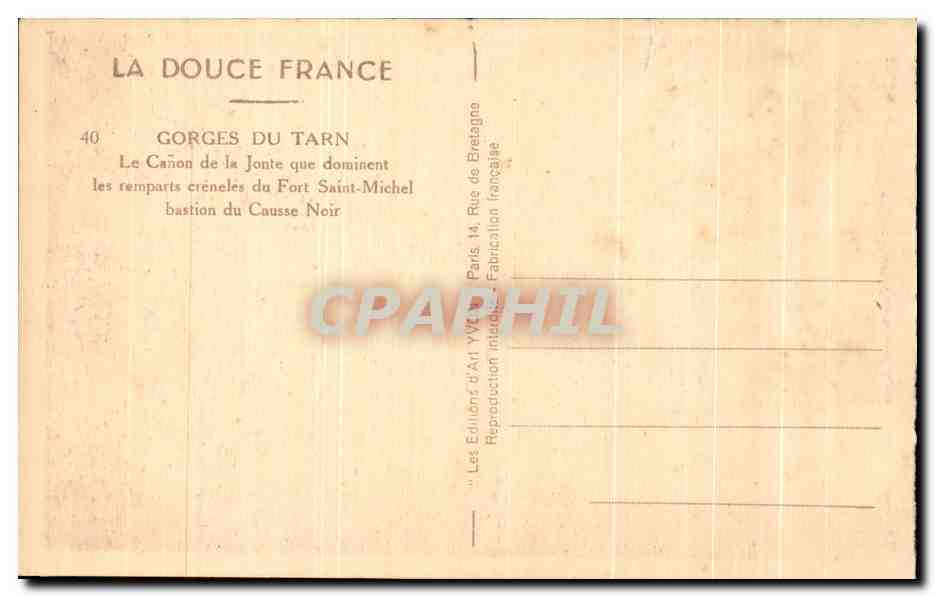CPA La Douce France Gorges du Tarn La Canon De La Jonte — Reverso