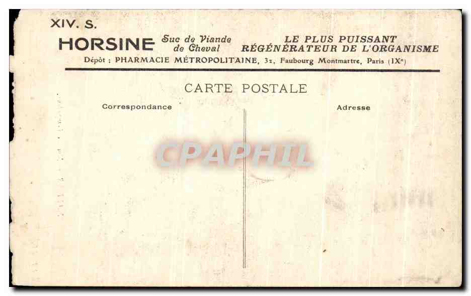 CPA Nattier Mme de Pompadour Musee de Versailles — Verso