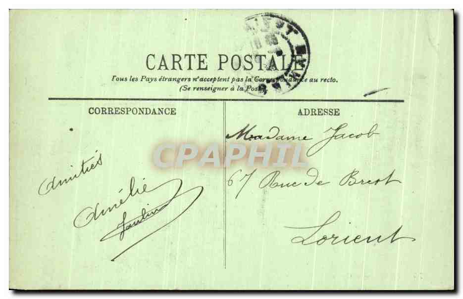 CPA Paris L'Opera — Rückseite