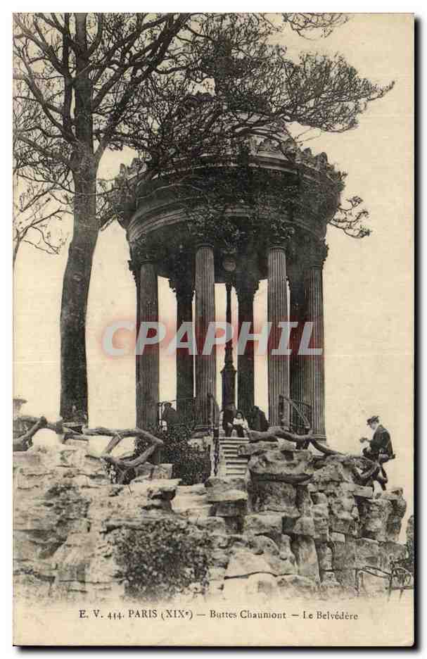 CPA Paris Buttes Chaumont Le Belvedere