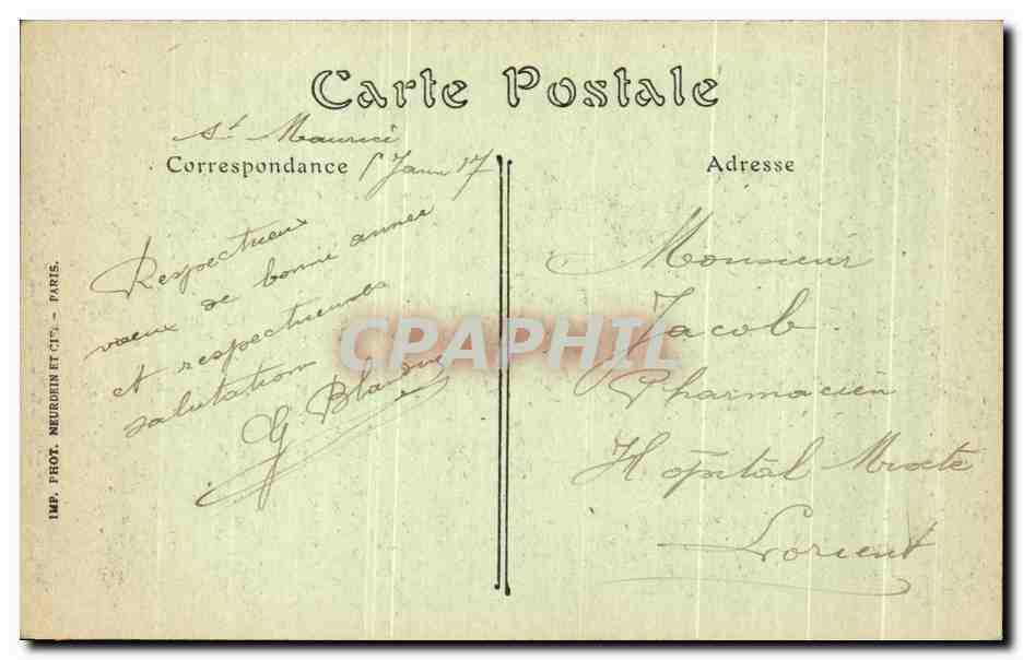 CPA Paris Le Grand Palais — Rückseite