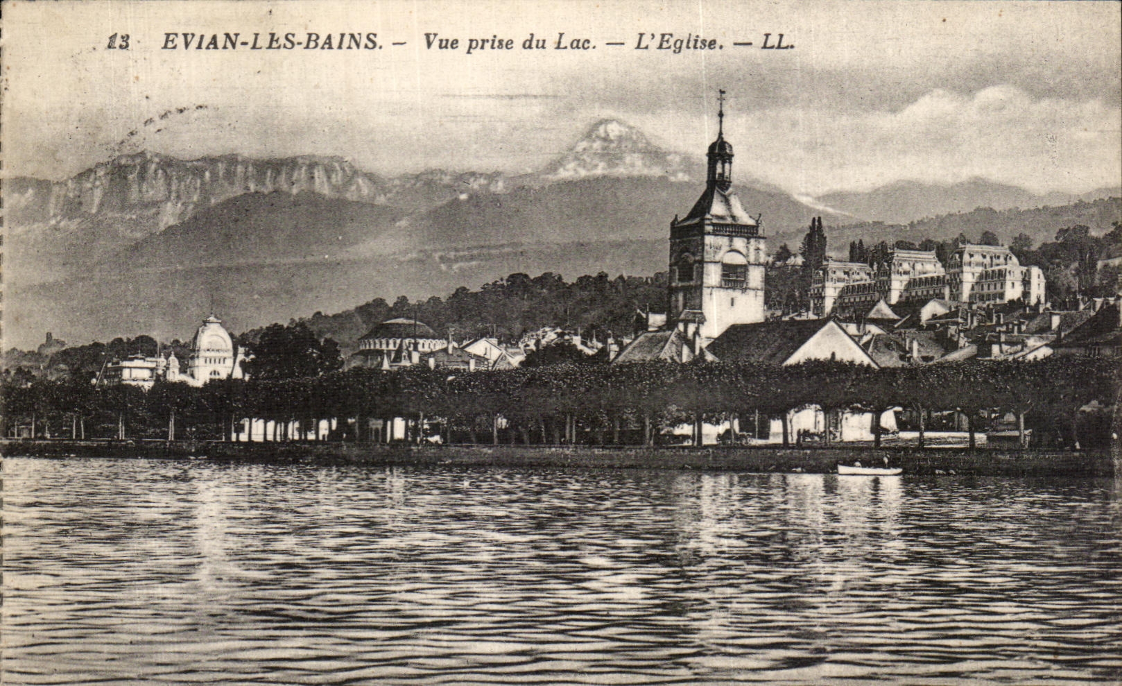 Évian-les-Bains — Vue prise du Lac — L'Église — LL.