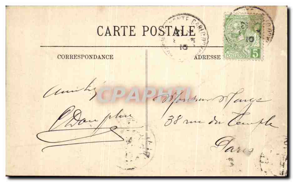 CPA Monte Carlo Le Casino La Facade — Rückseite