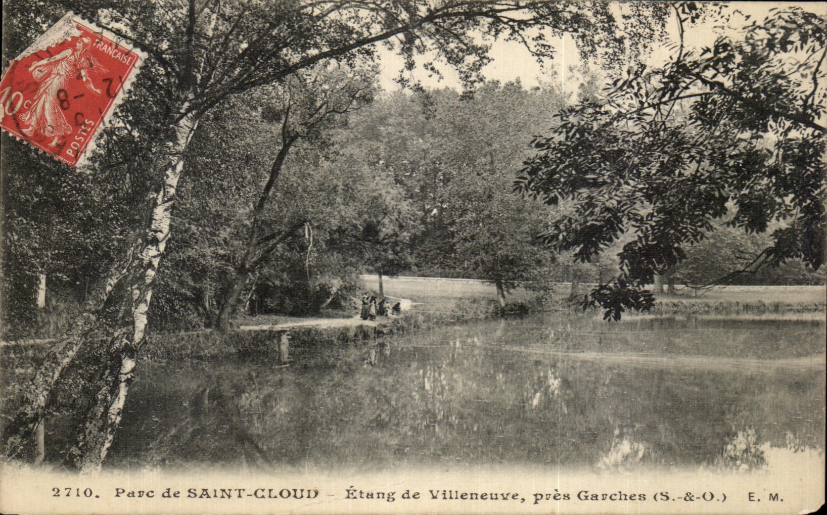 CPA Parc de Saint Cloud Etang de Villeneuve Pres Garches