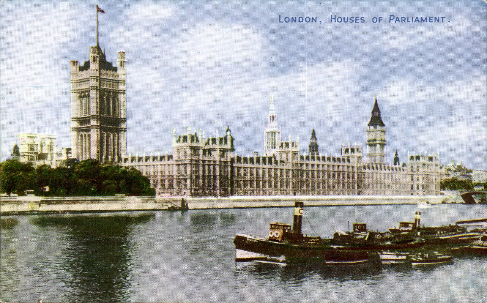 CPA London House of Parliament Bateaux 