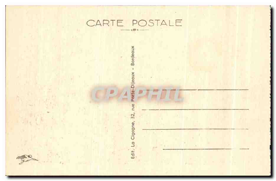 CPA Bordeaux Le Grand Theatre — Verso