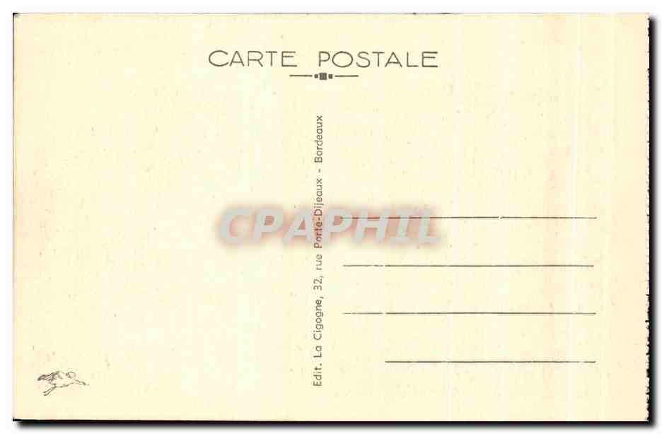 CPA Bordeaux La Gare Saint Jean et l'Hotel Terminus — Verso