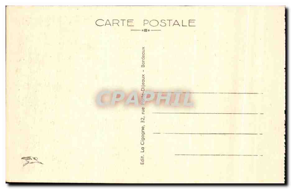CPA Bordeaux La Terrasse du Jardin Public — Verso