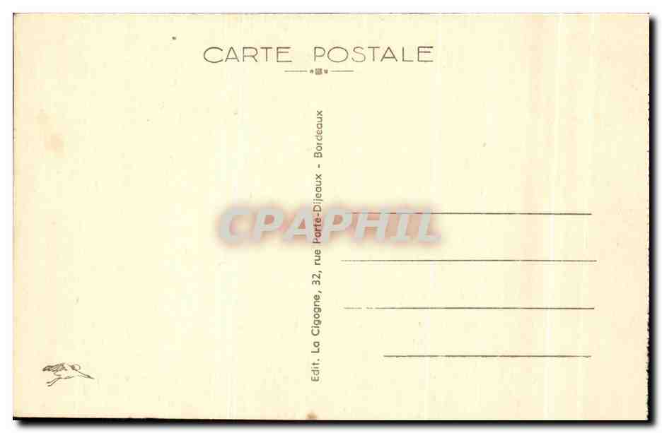 CPA Bordeaux La Grosse Cloche — Verso